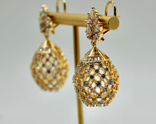 Cubic Zirconia Jhumki Set - E7022