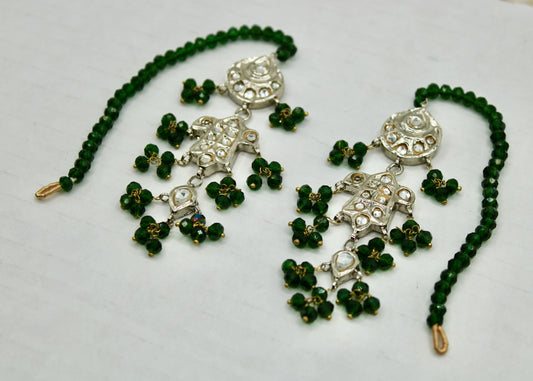 Fusion Thappa Kundan Earrings - E7033