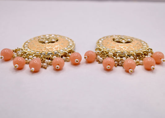 Hand-Painted Kundan Earrings - E7091