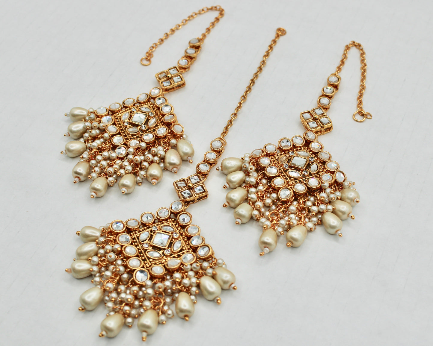 Faux Kundan and Bead Teeka Set - E1326
