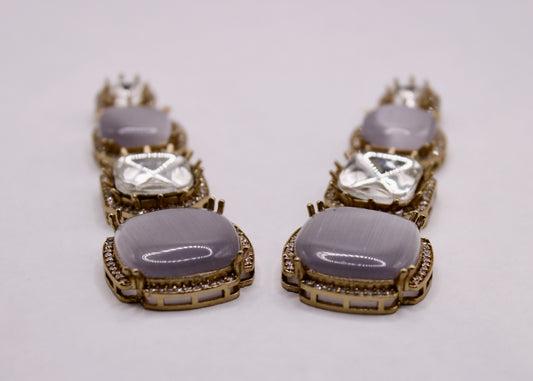 Mona Lisa and Kundan Earrings - E7083