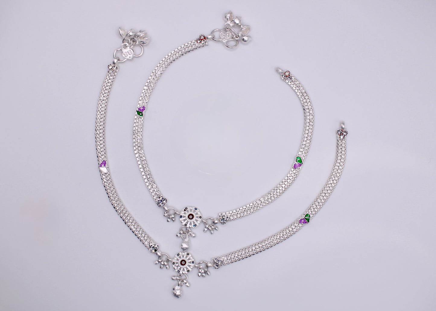 Minimalist Heart Appliqué Anklet - E7065