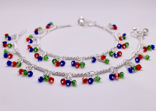 Faux Crystal Anklets - E7063