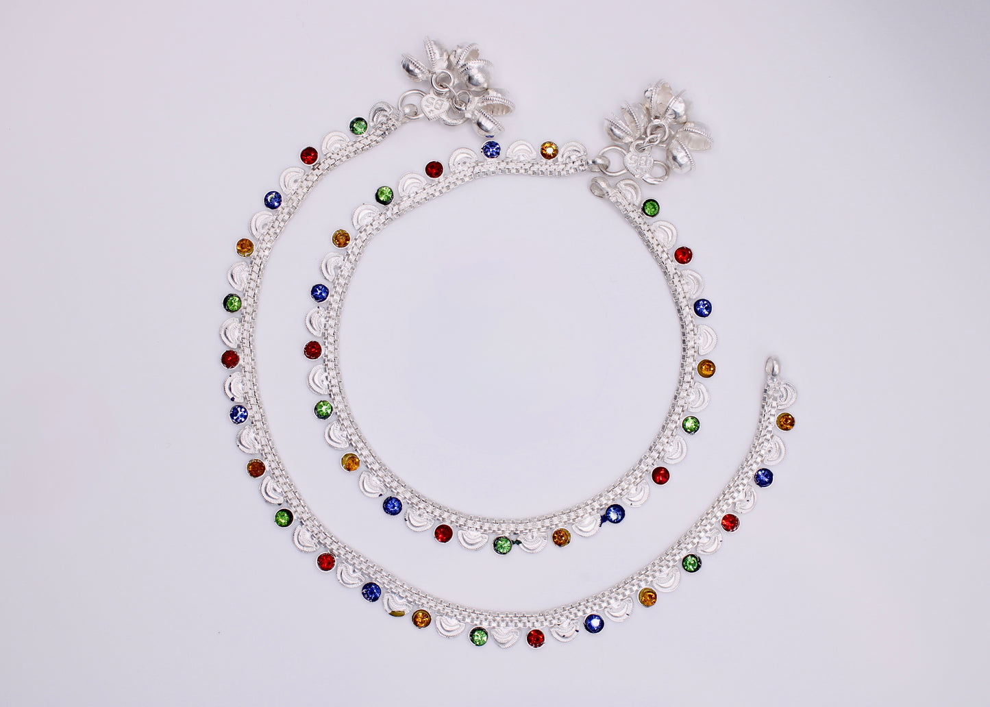 Scalloped Ghungroo Anklet - E7058