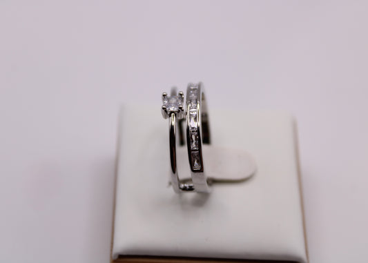 Cubic Zirconia Stacked Ring - E7045