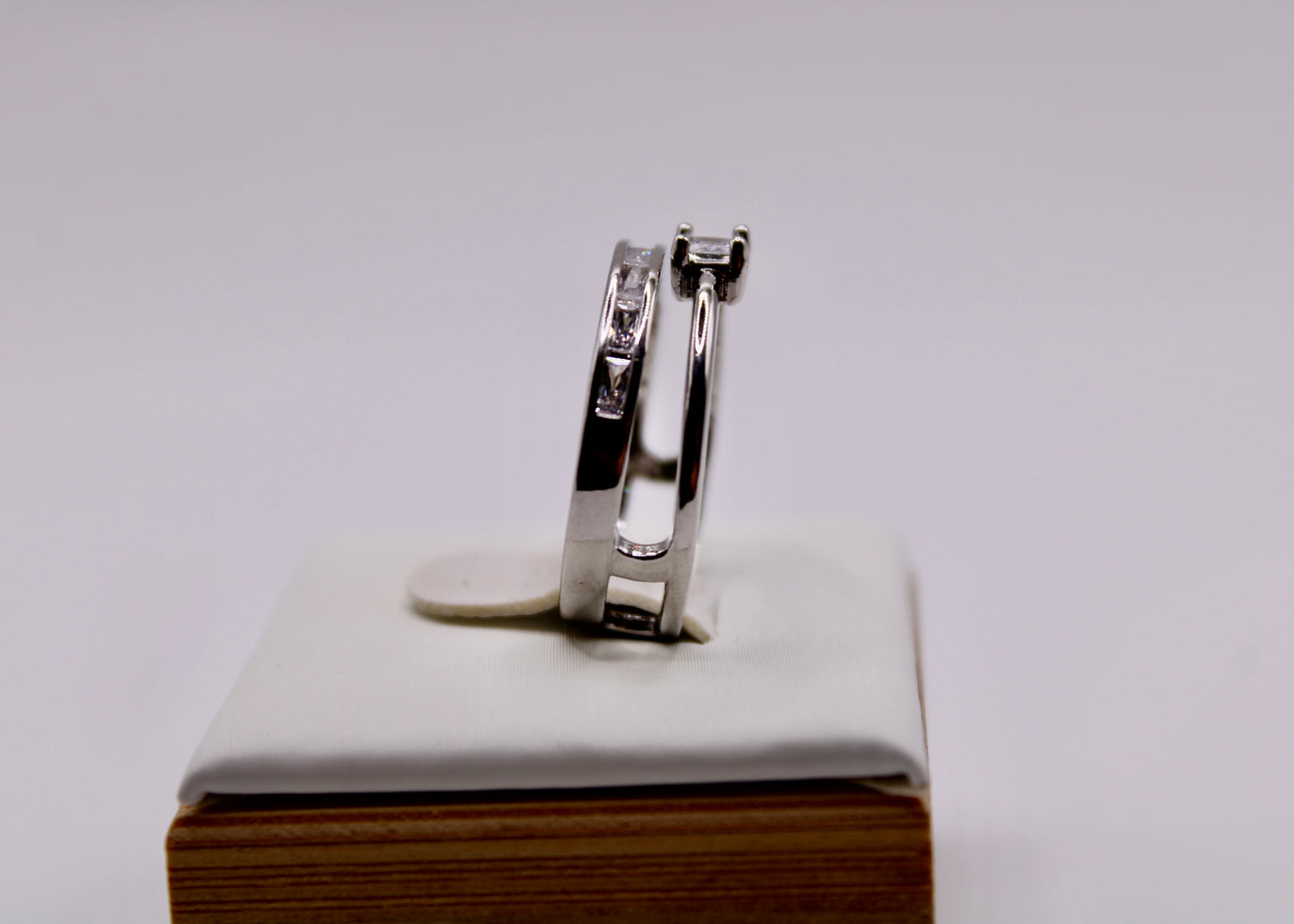 Cubic Zirconia Stacked Ring - E7045