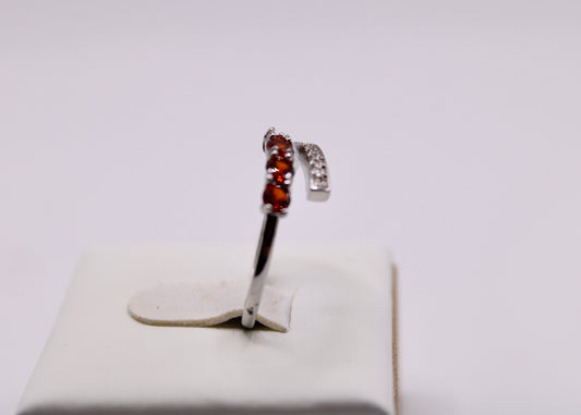 Cubic Zirconia Crossover Ring - E7038