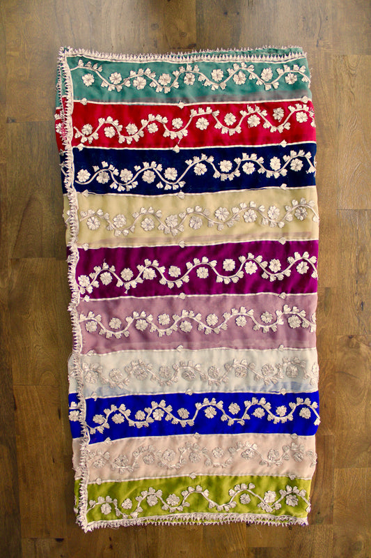 Multicolour Hand-Made Gota Dupatta - E1168