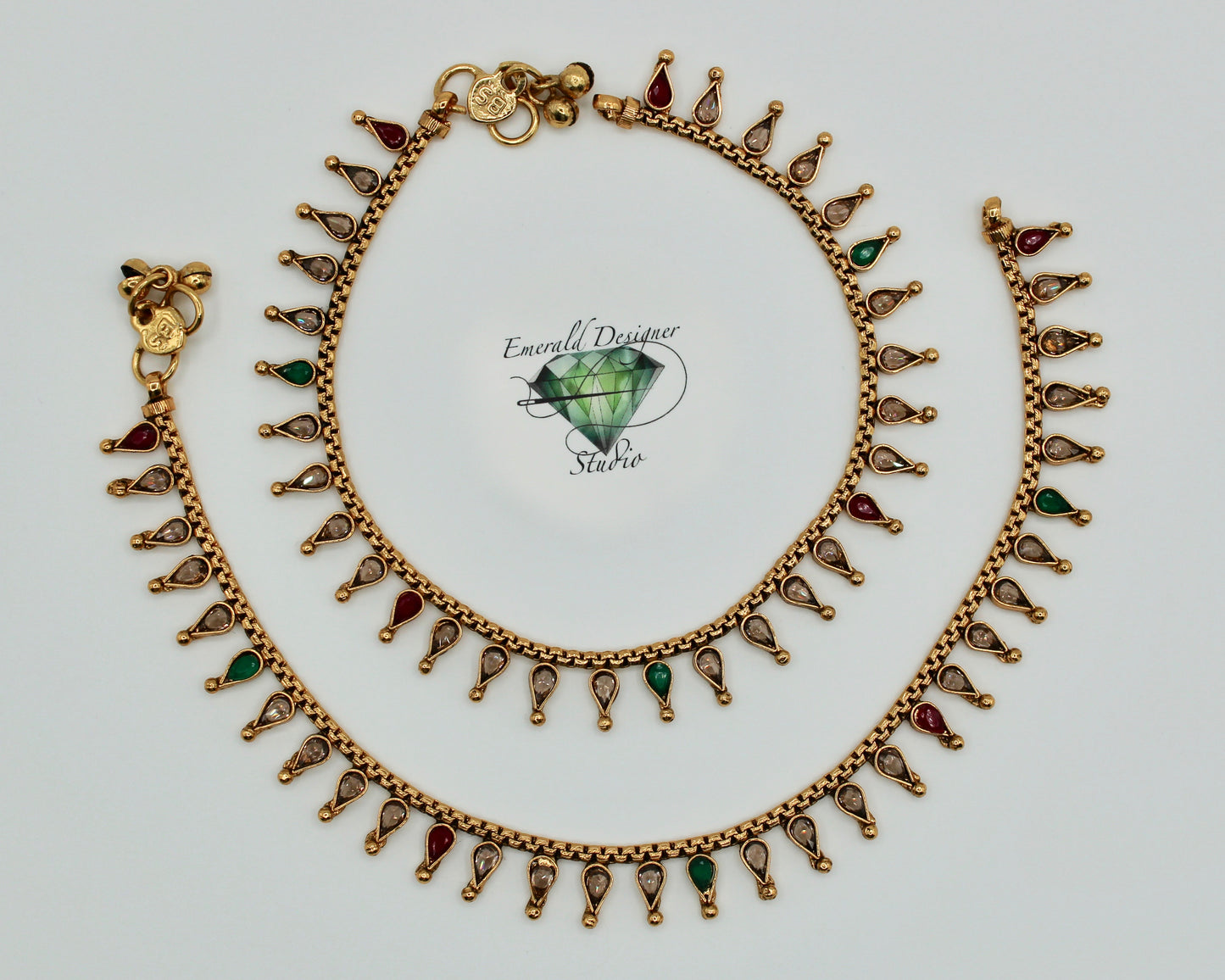 Faux Kundan Anklet - E842