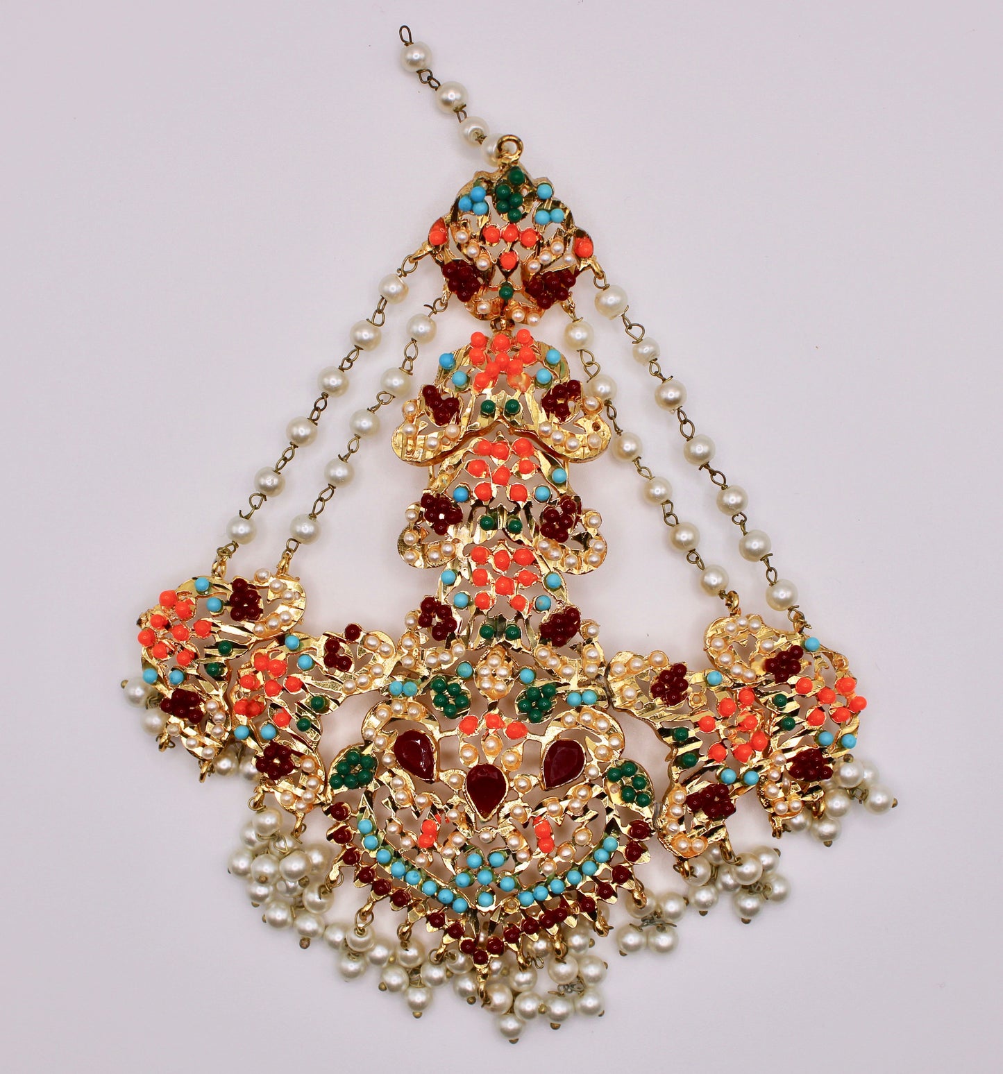 Nauratan and Faux Pearl Jhumer - E984