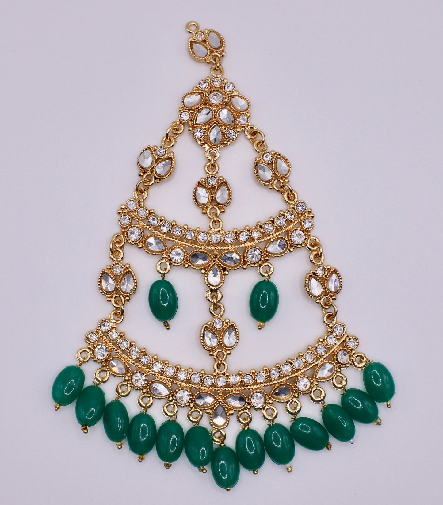Sheesha Kundan and Bead Jhumer - E975