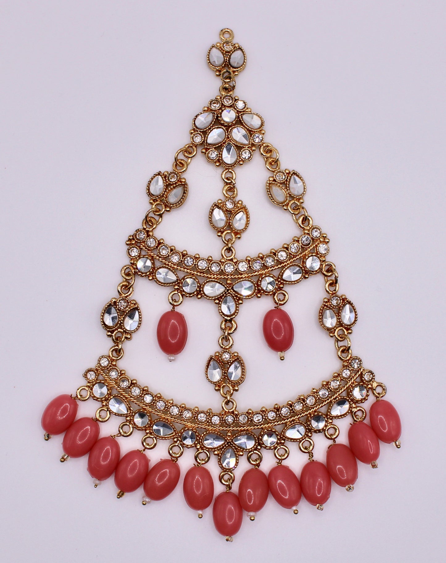 Sheesha Kundan and Bead Jhumer - E976