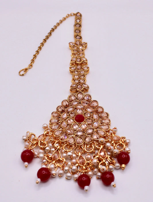 Polki and Bead Teeka - E969