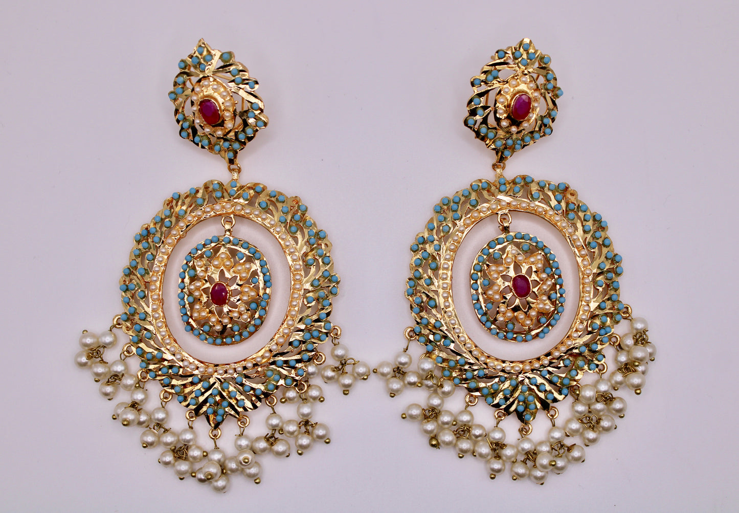 Hyderabadi Feroza Earrings - E233