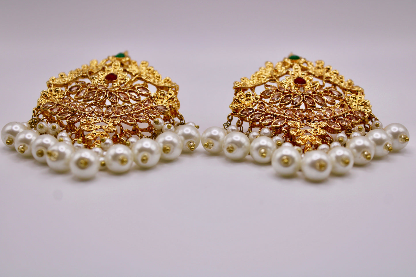 Polki and Semi-Precious Gem Chaand Bali - E227