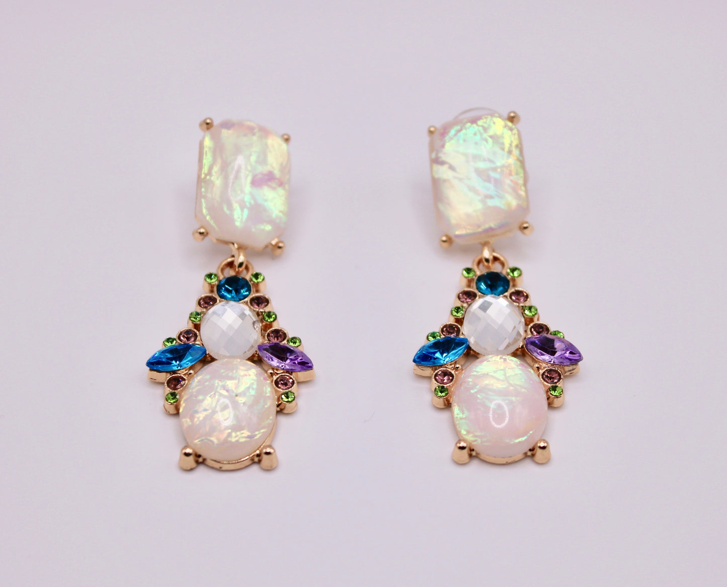 Iridescant Opal Earrings - E239