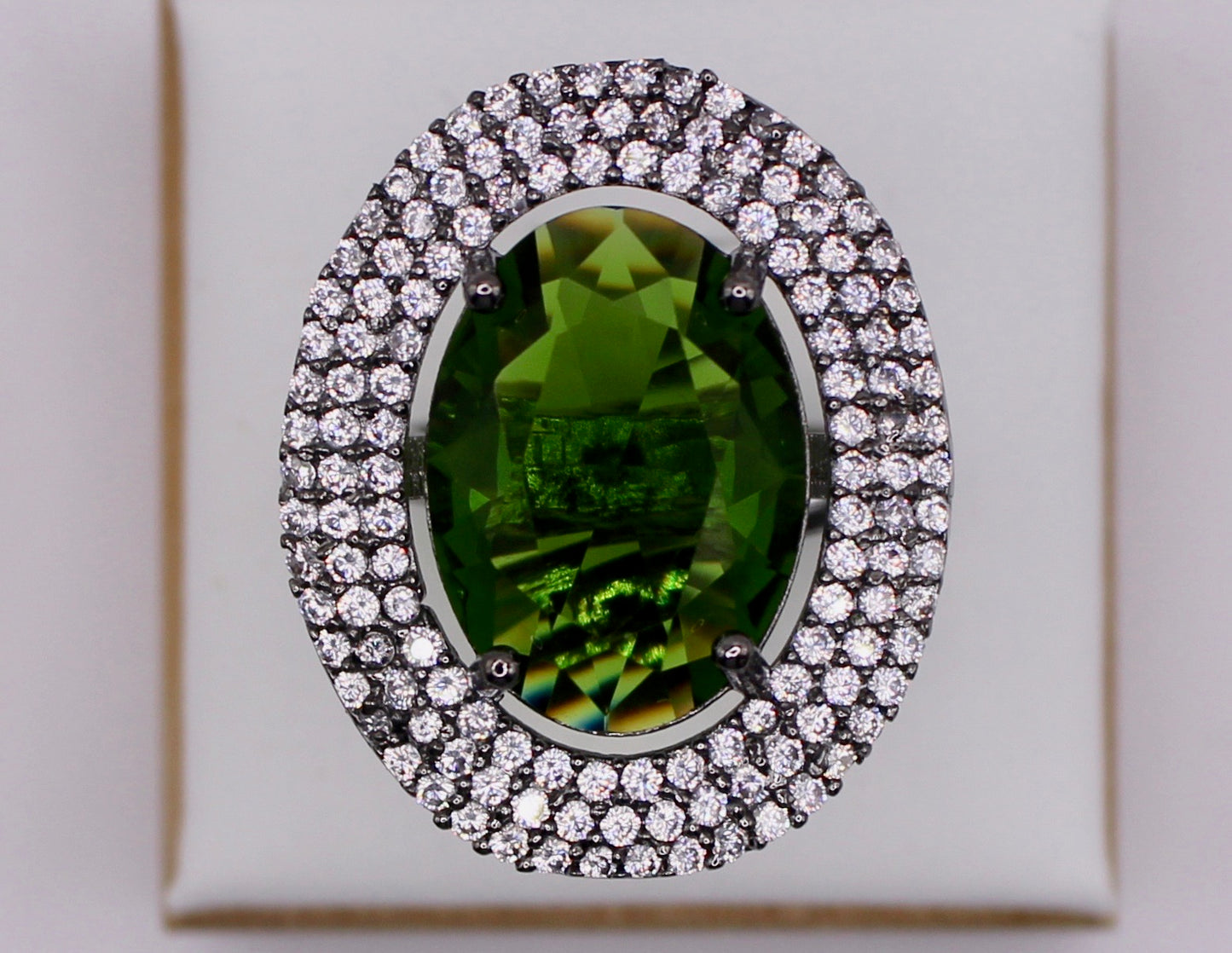 Oval-Cut Cubic Zirconia Ring - E836