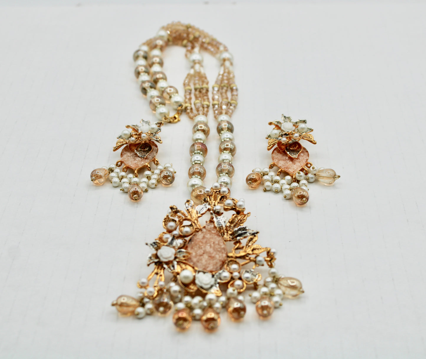 Fusion Crushed Stone and Kundan Maala Set - E1111