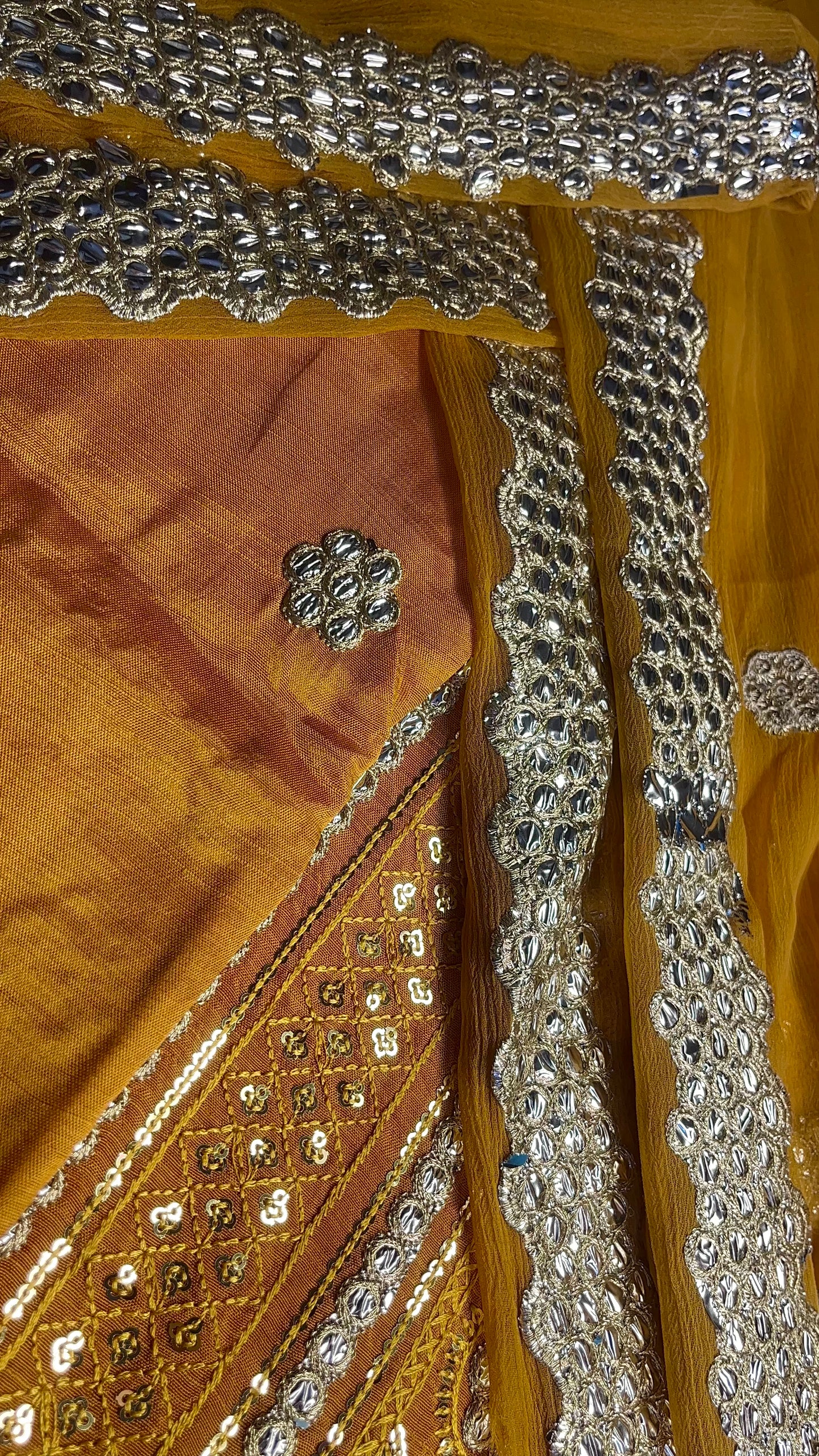 Raw Silk Foil Work