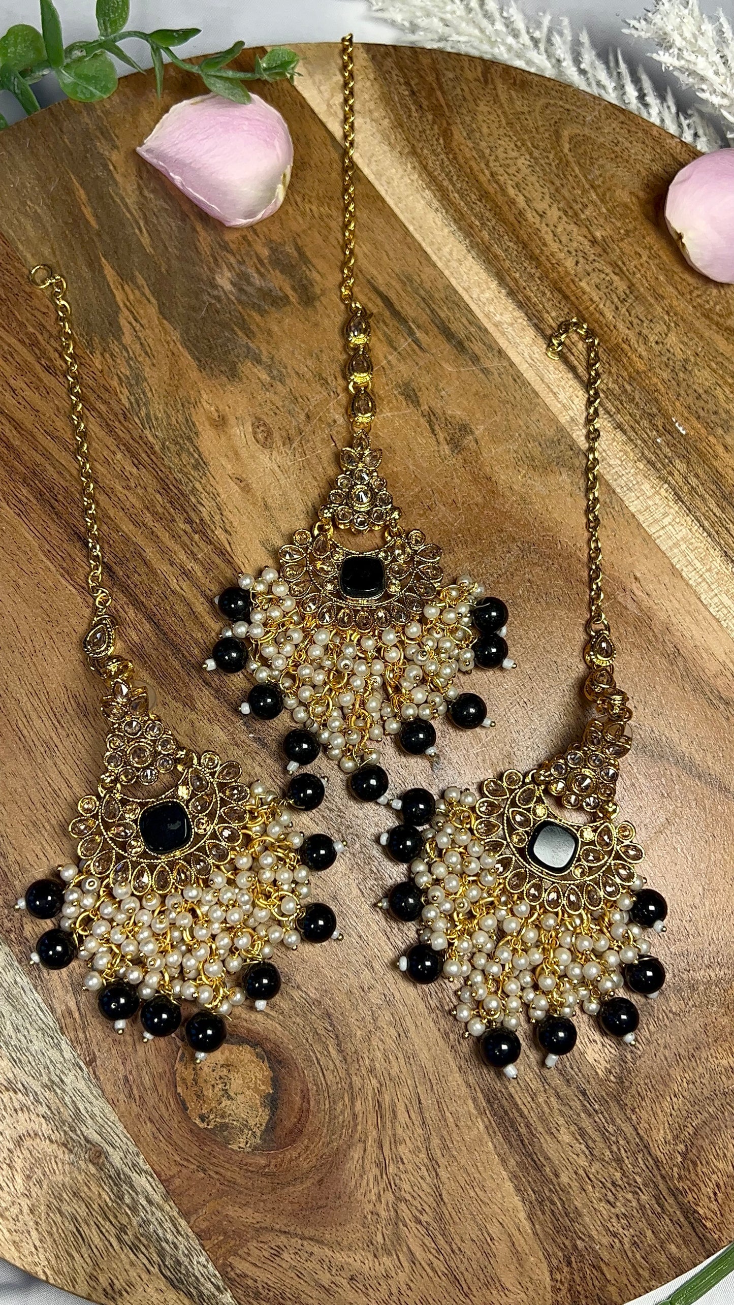 Gajra-Kundan Teeka Set - E1327