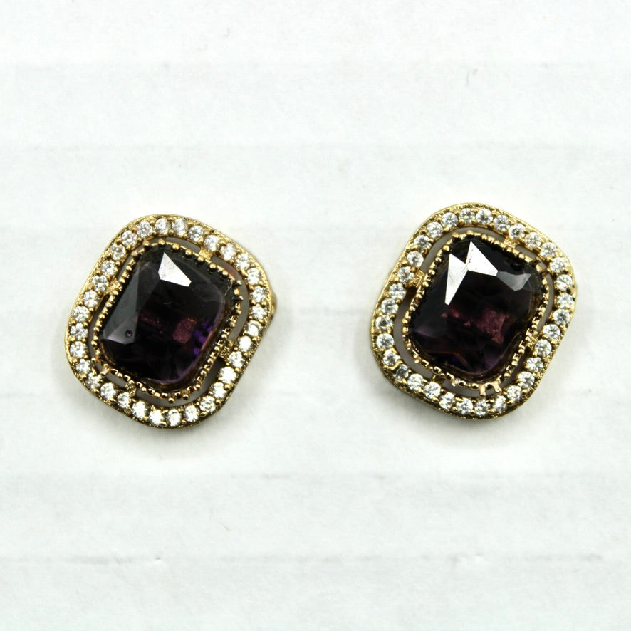 Traditional Cubic Zirconia Studs - E2339