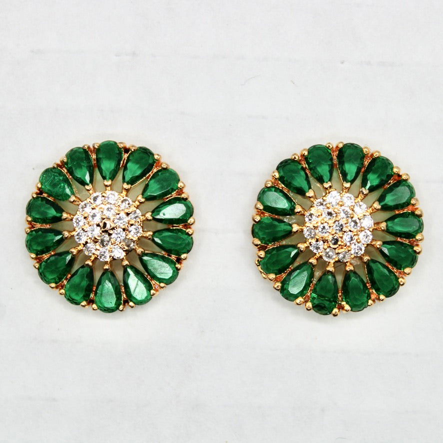 Pear-Cut Cubic Zirconia Traditional Studs - E2344