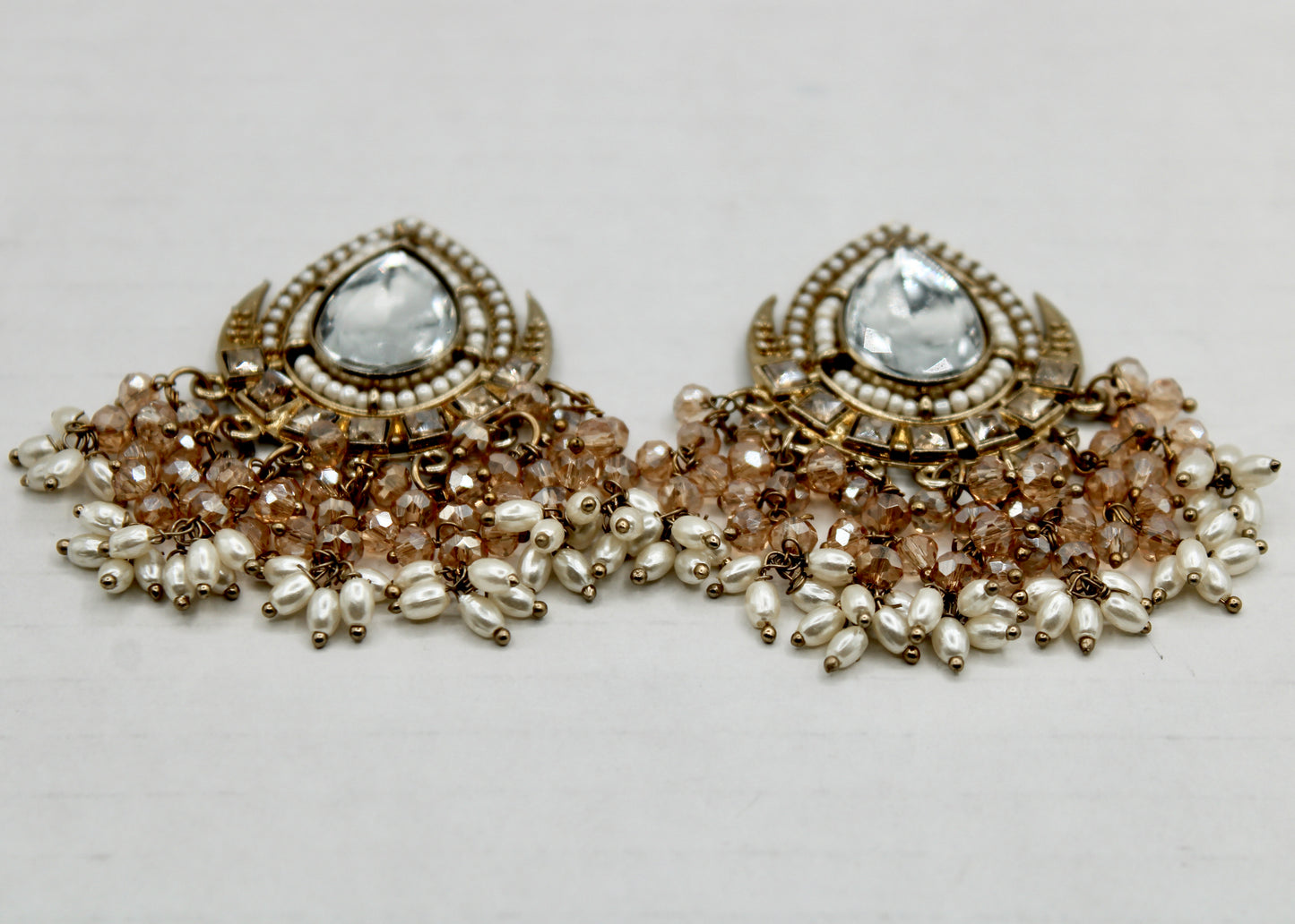 Pear-Cut Cubic Zirconia Earrings - E561