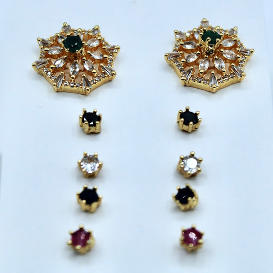 5-in-1 Cubic Zirconia Studs - E2347
