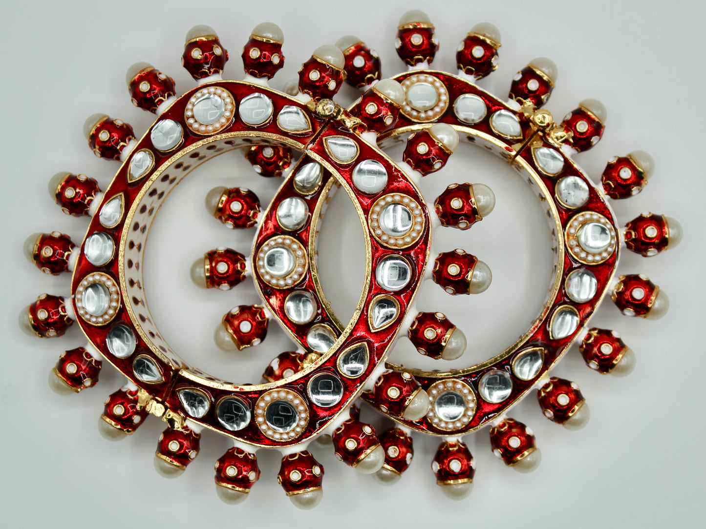 Rajisthani Jadao Kada with Pearl Detailings - E2225
