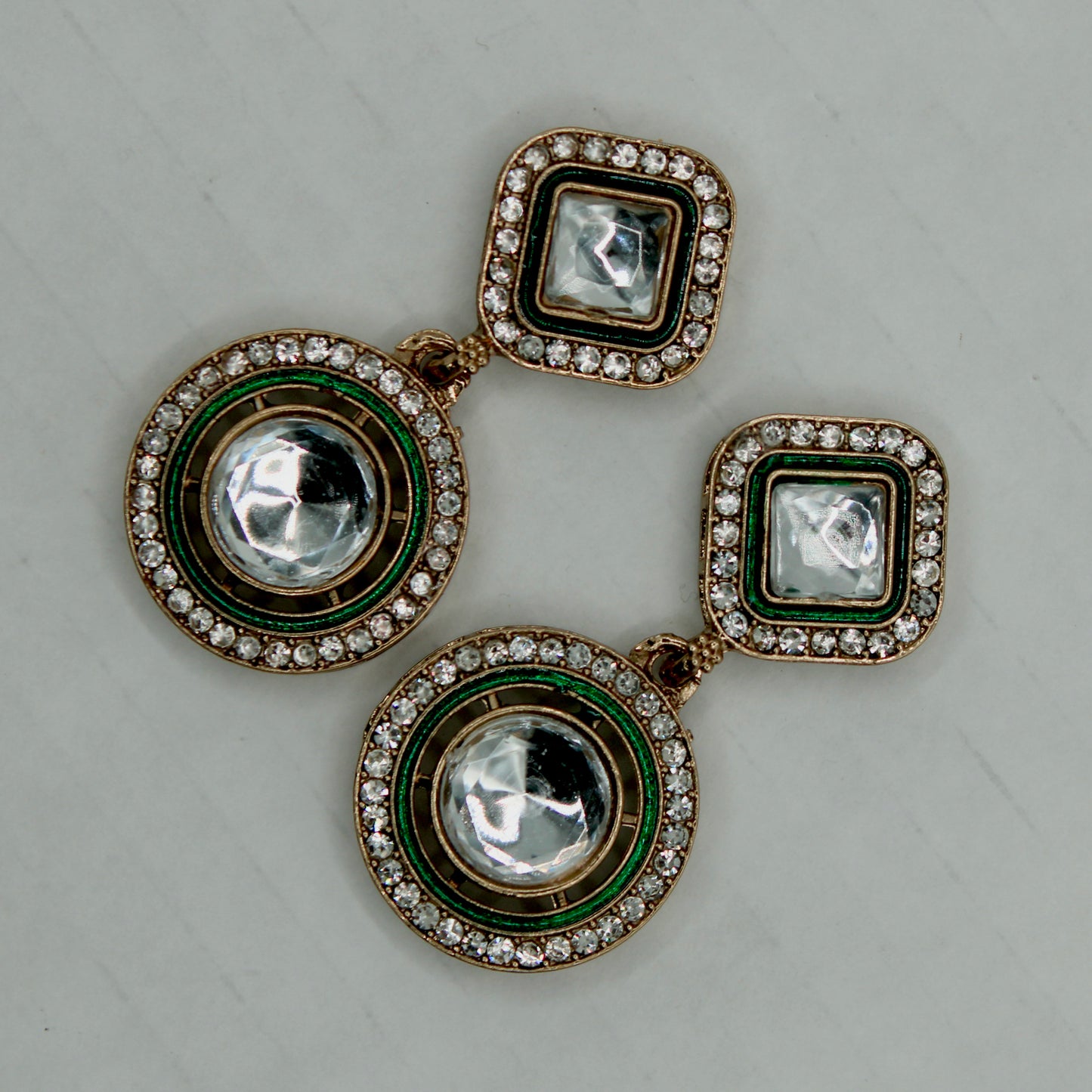 Cubic Zirconia Statement Earrings - E568