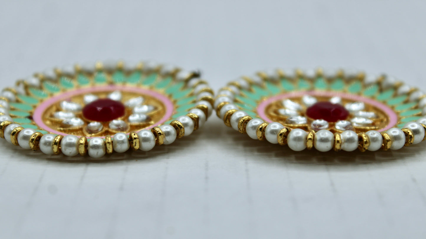 Traditional Hand-Painted Studs - E2316