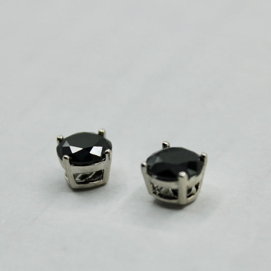 Round-Cut Cubic Zirconia Studs - E2335