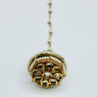 Kundan Rajistani Teeka with Bead Detailing - E529