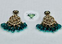 Traditional Kundan and Bead Earrings - E546