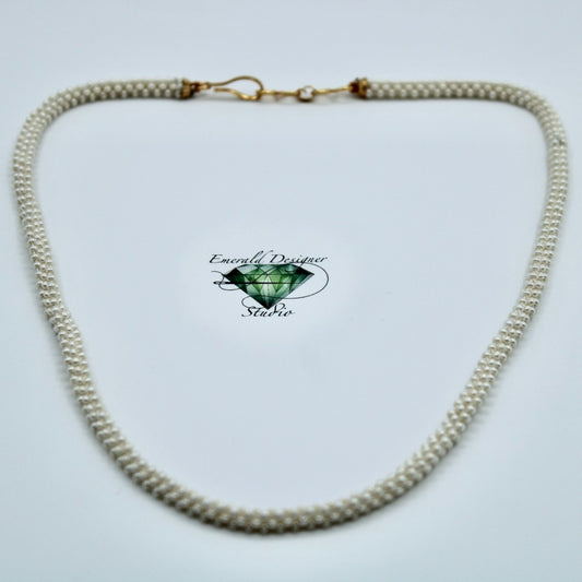 Faux Pearl Beaded Necklace - E2300