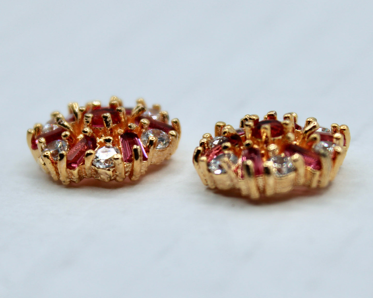 Two-Toned Cubic Zirconia Studs - E2321