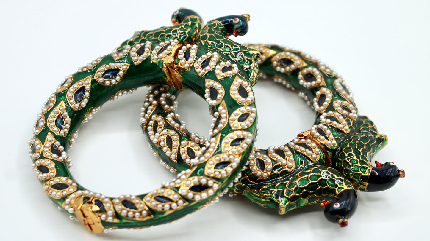 Meena Kari Peacock Rajisthani Kada - E2219