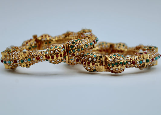 Nauratan Studded Rajisthani Kada - E2227