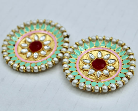 Traditional Hand-Painted Studs - E2316