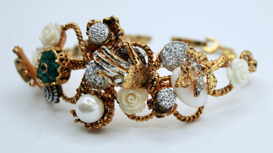 Turkish Crushed Stone Cuff Bracelet - E2306