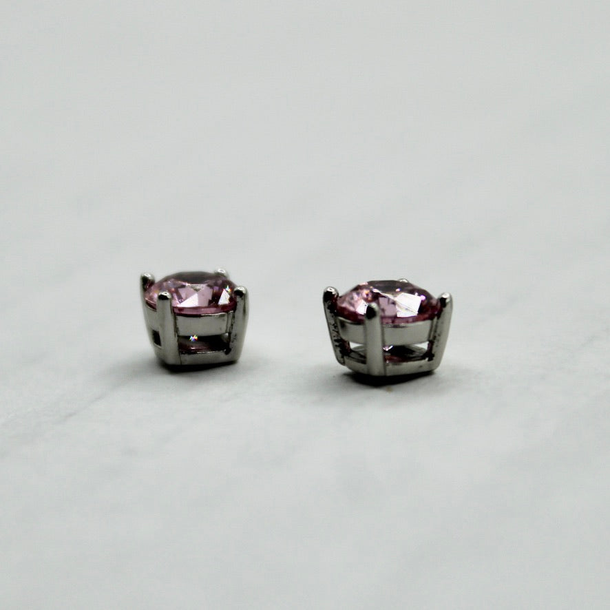 Round-Cut Cubic Zirconia Studs - E2338