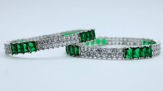 Cubic Zirconia Bangle Set - E2240