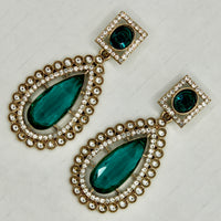 Traditional Cubic Zirconia Earrings - E549