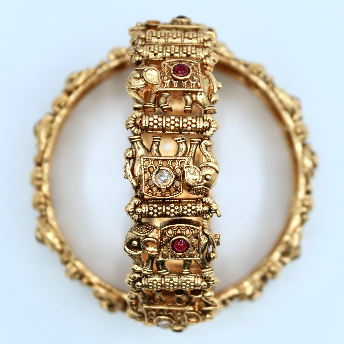 Traditional Cubic Zirconia Kada Set- E2235