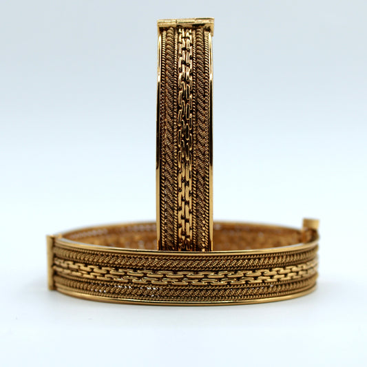 Golden Appliqué Kada Set- E2206