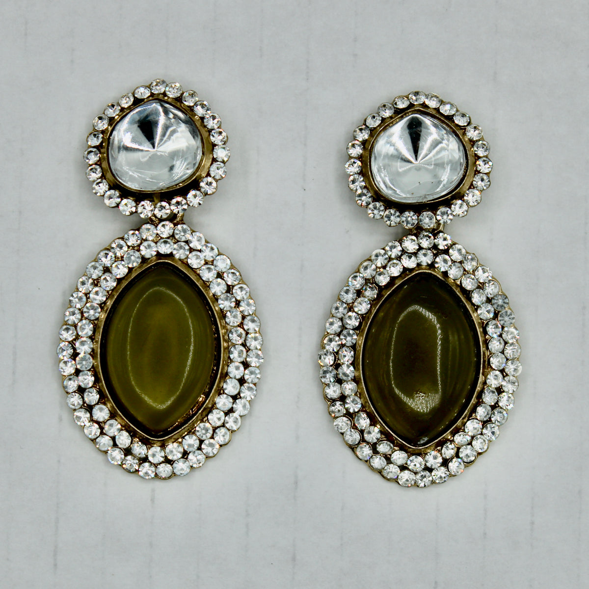 Cubic Zirconia Cocktail Earrings - E543