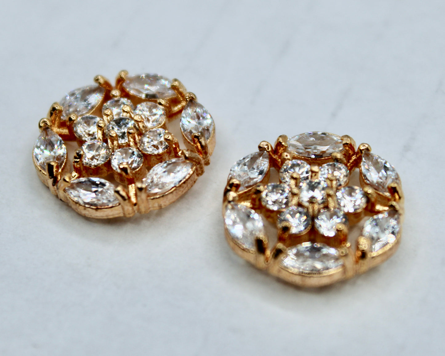 Floral Cubic Zirconia Studs - E2318