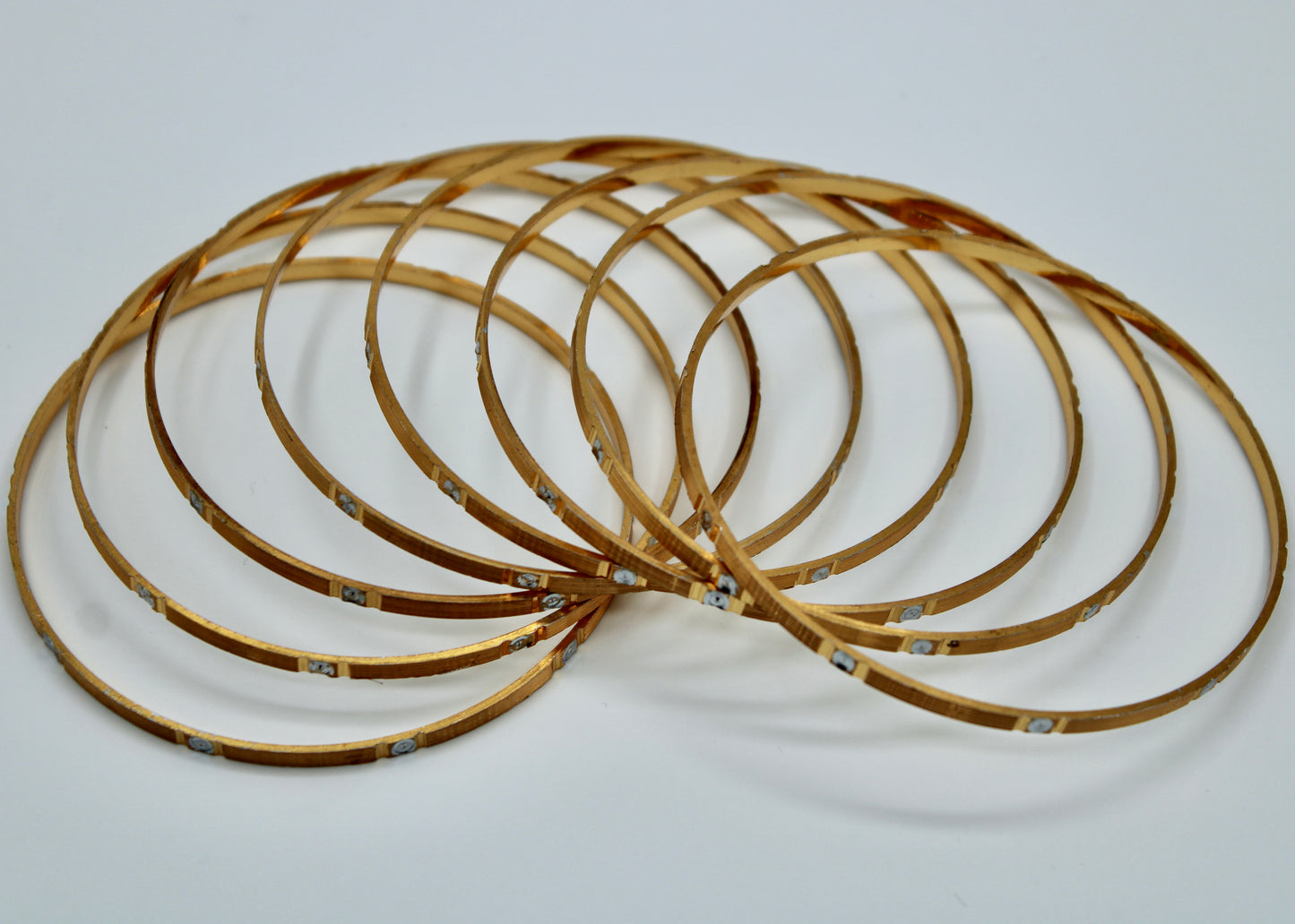 Studded Golden Bangle Set - E2269
