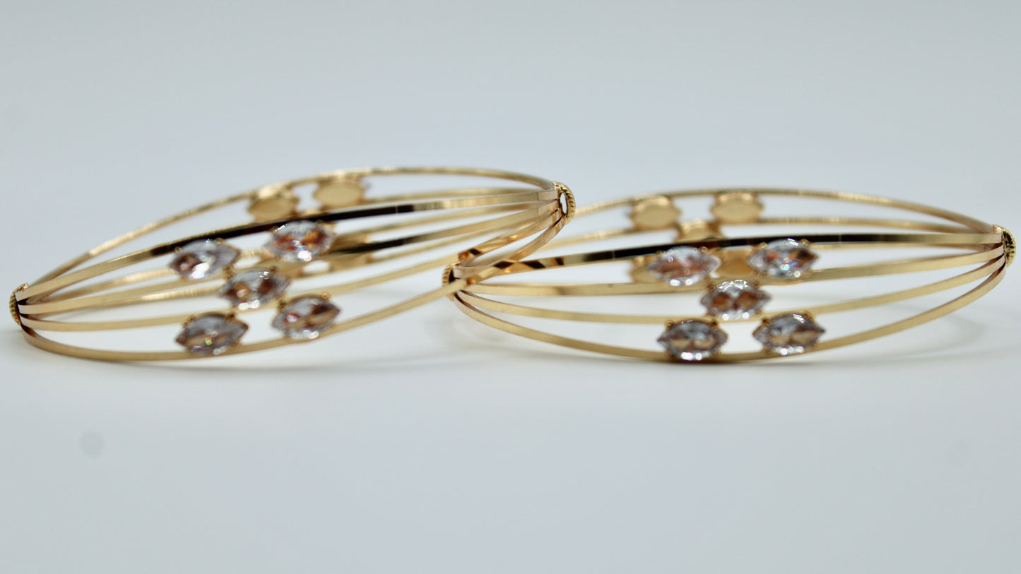 Golden Layered Kada Set - E2273