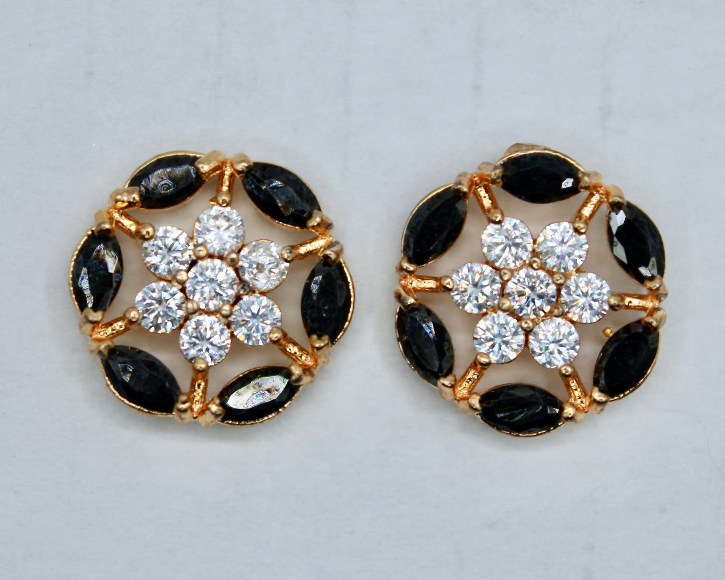 Floral Cubic Zirconia Studs - E2318